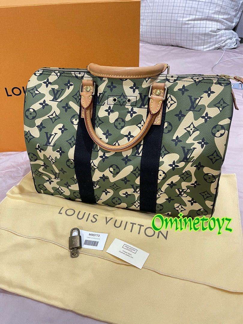 Louis Vuitton, Bags, Authentic Louis Vuitton Speedy 35 Camouflage Bag