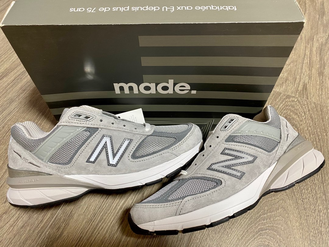 全新new balance m990gl5 990v5 us7 uk6.5 25cm 元祖灰美製, 他的時尚