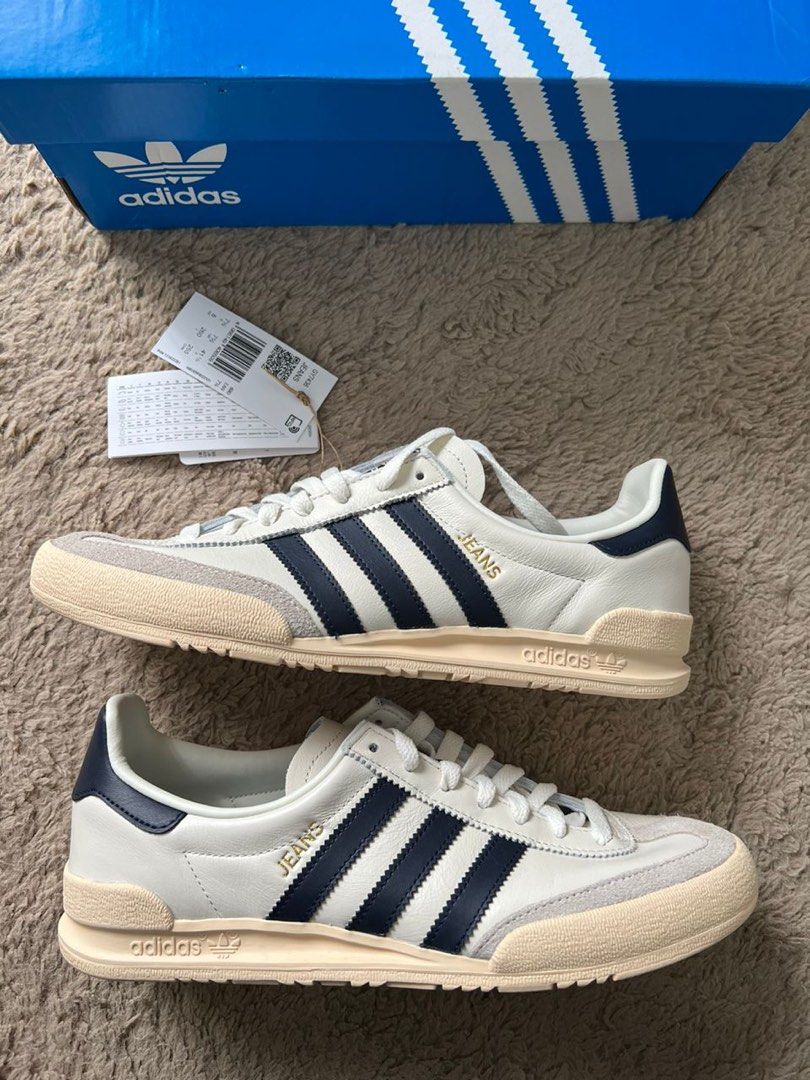 Adidas originals jeans trainers navy discount