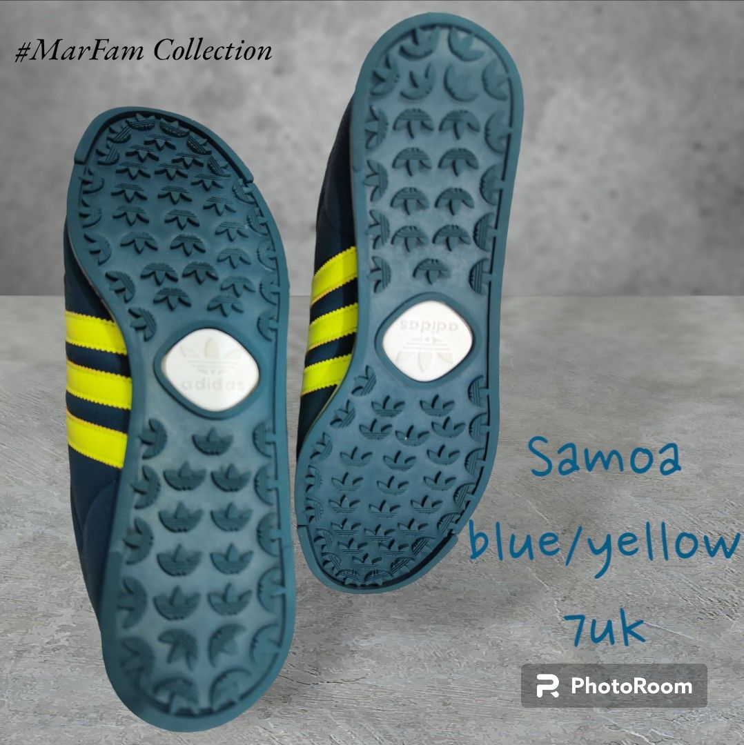 Adidas samoa blue and yellow uk top