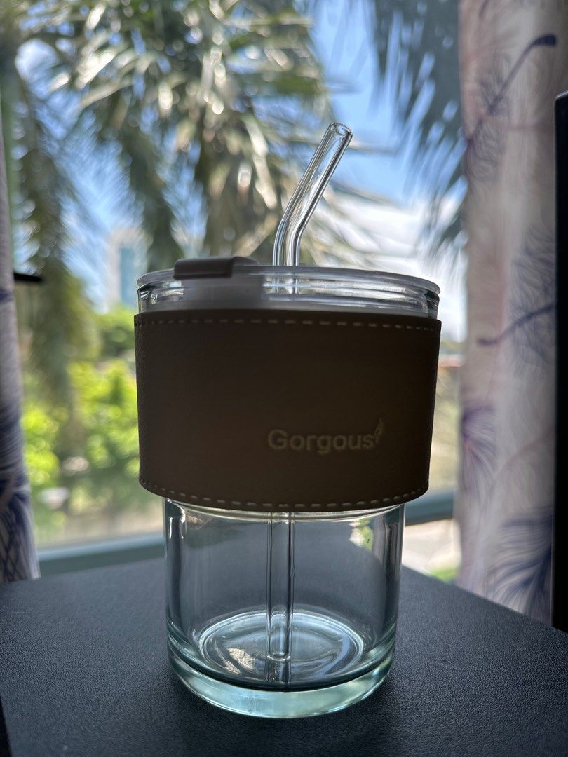 Aesthetic coffee glass with straw (Category: Other Kitchenware & Tableware) located in Manila. Submitted by iamken28 (Listing ID 1248926505, Image 1). Description: .