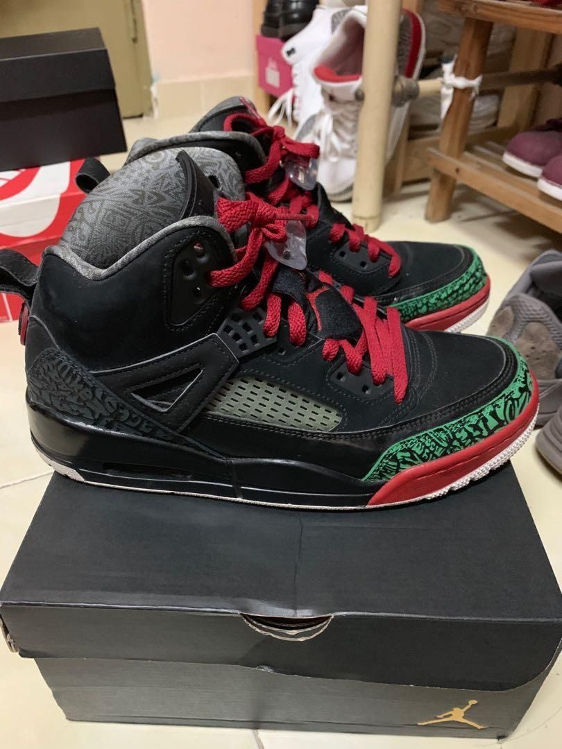 jordan spizike black varsity red