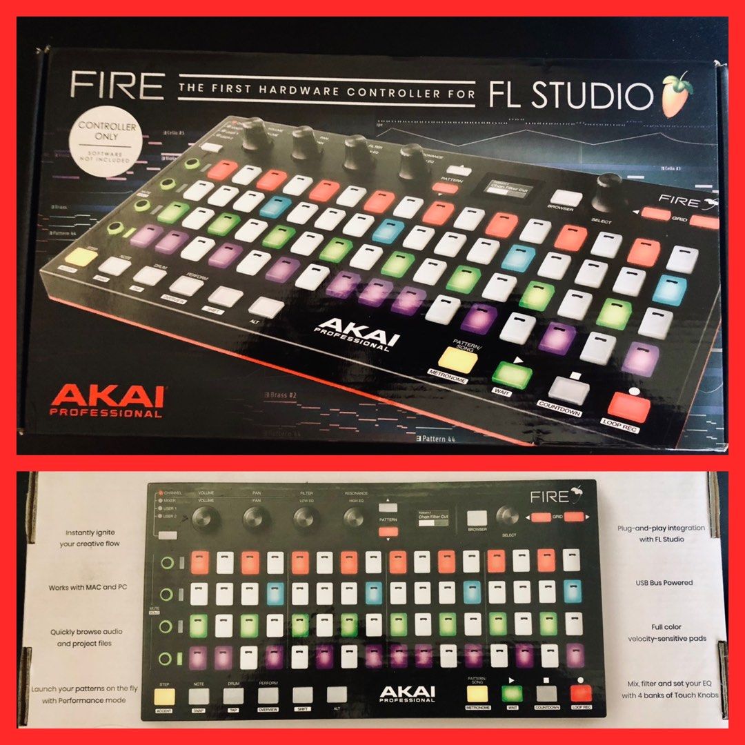 AKAI FL Studio Fire ₱6000 (Still available) (Category: Other Audio Equipment) located in General Trias. Submitted by dj-task (Listing ID 1248894254, Image 1). Description: AKAI FL STUDIO FIRE Literally hook it up to your computer and open FL STUDIO and you are making beats, gives full control of FL DAW. Selling for ₱6000.