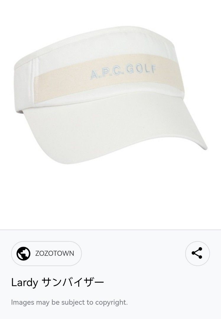 A.P.C Golf Lardy Sun visor, Women's Fashion, Watches & Accessories