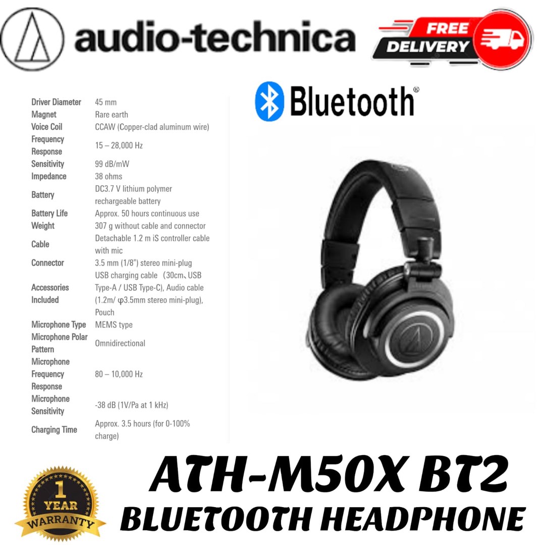 Audio Technica ATH M50X BT2
