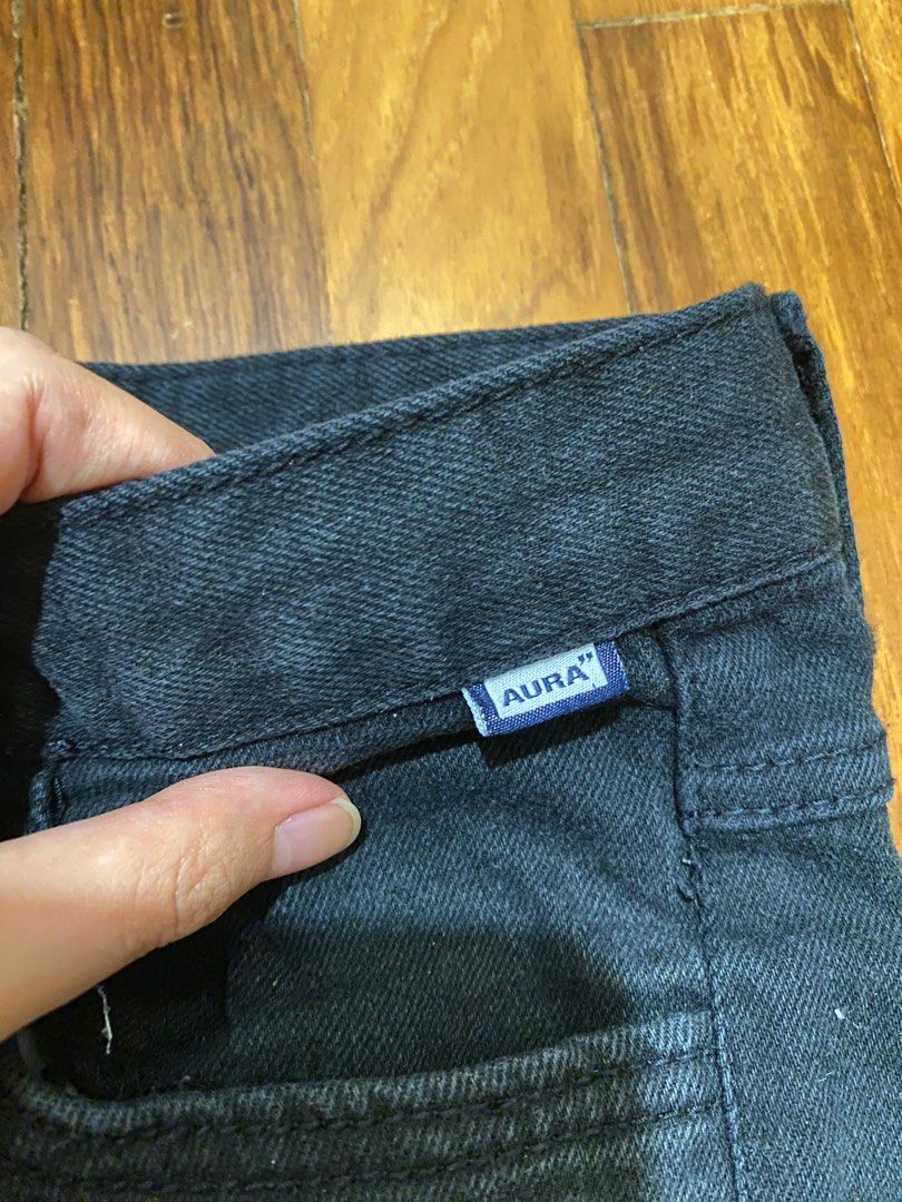 Aura Wrangler Black Denim Super Basic Fit Black Jeans