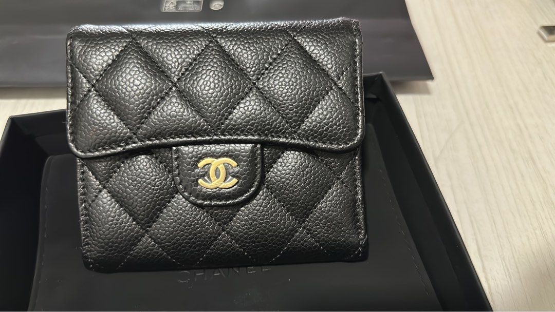 SALE‼ Authentic Chanel Classic Small Flap Wallet Caviar GHW, Luxury, Bags &  Wallets on Carousell