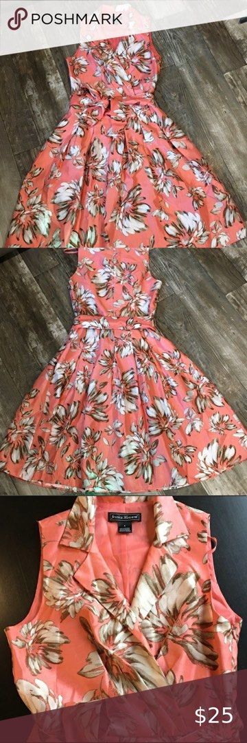 Authentic Jessica Howard Pink Floral Dress Women s Fashion