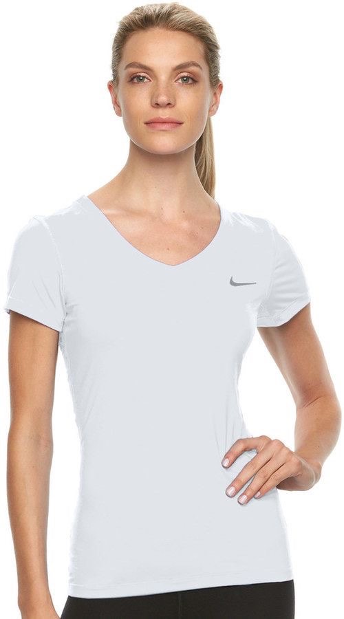 The nike tee athletic cut dri fit womens sales