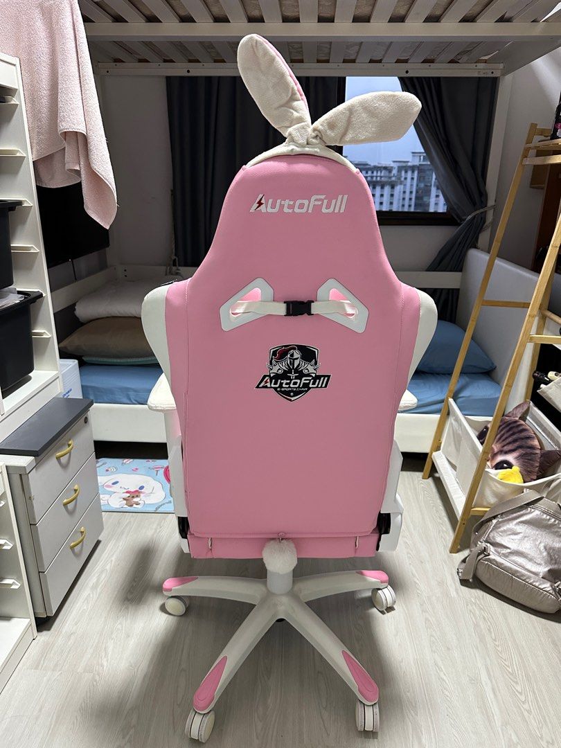 Pink gaming on sale chair autofull