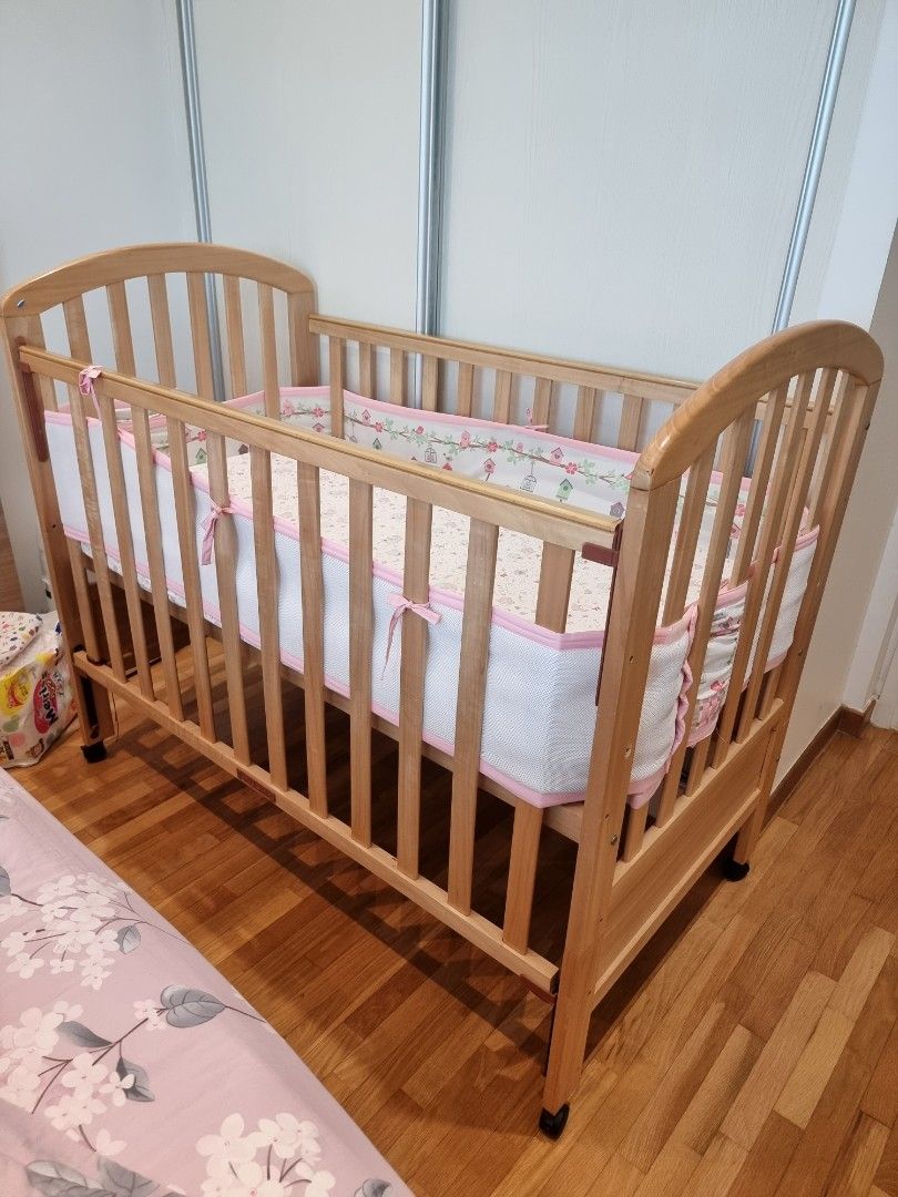 Baby cot convertible to toddler bed, Babies & Kids, Baby Nursery & Kids