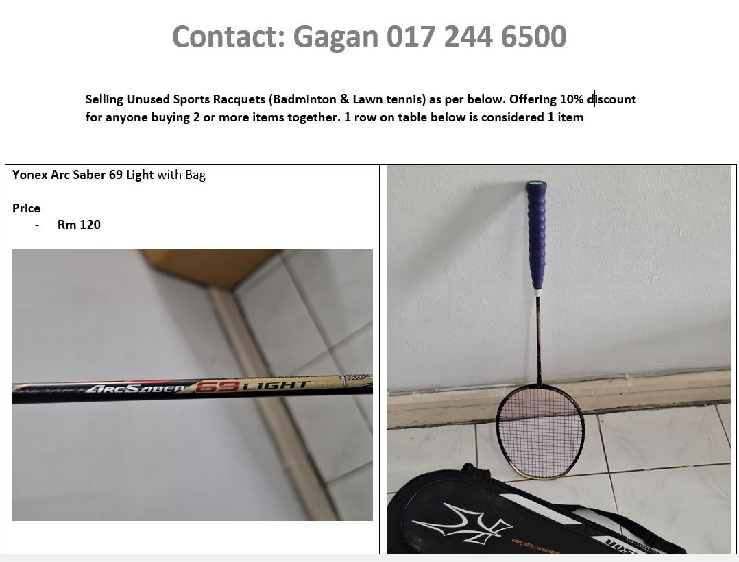 Badminton Racquets, Sports Equipment, Sports & Games, Racket & Ball