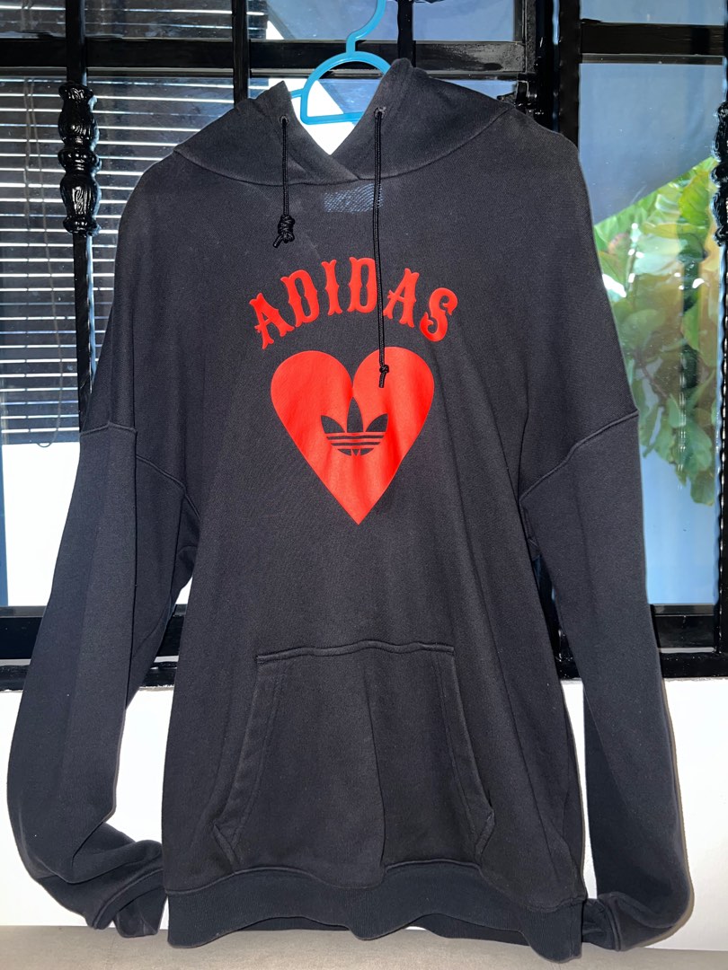 Adidas heart hoodie sweatshirt discount