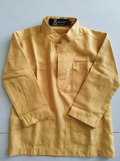 Baju Melayu Kids Mustard