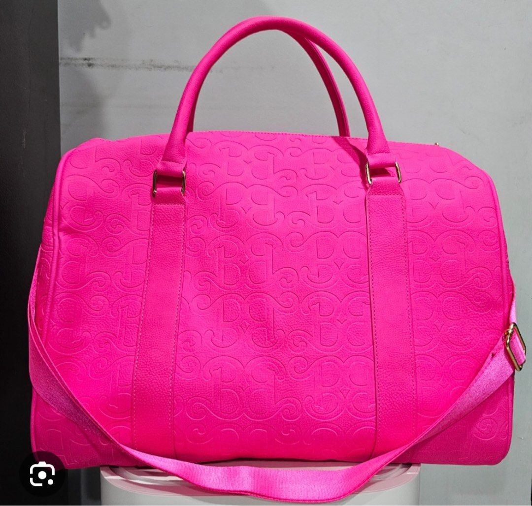 Barbie Duffle Bag Typo, Women's Fashion, Bags & Wallets, Shoulder Bags