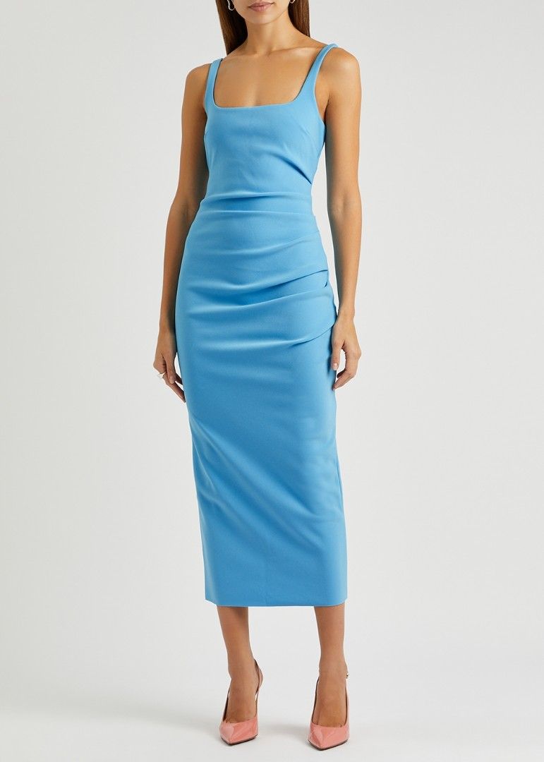 Bec & Bridge Karina tuck midi dress (Blue) in AU 8, Women's Fashion ...