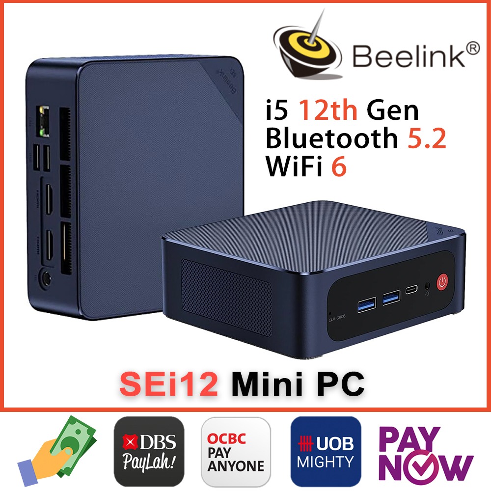 Beelink SEi12 Mini PC Intel i5-1235U (10C/12T, bis zu 4.40GHz), Micro ...