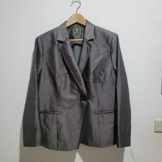 Birdie柏蒂女西裝v領長袖外套設計款灰色38