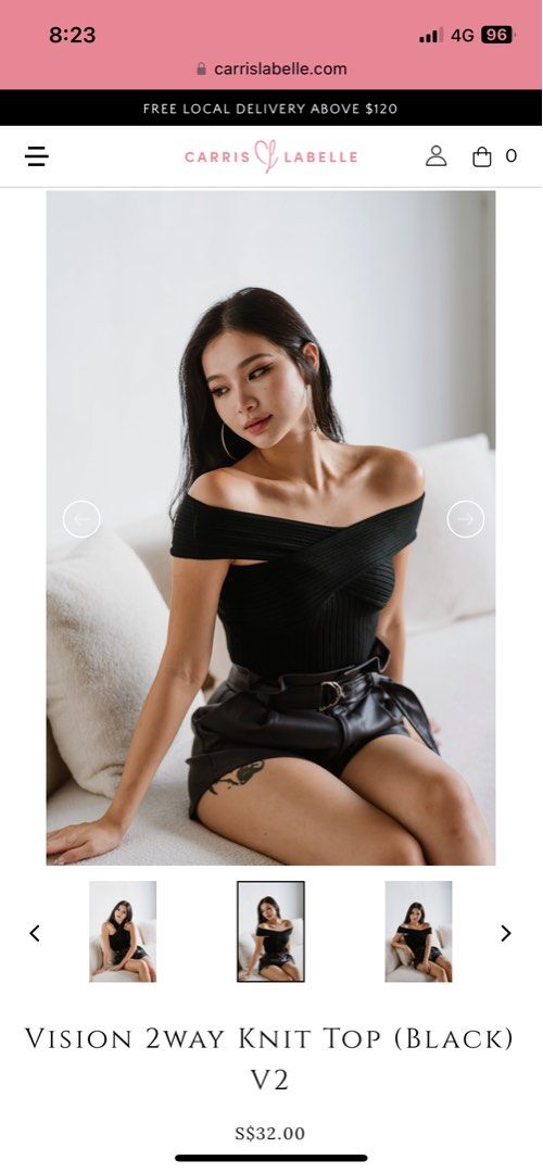 2way off shoulder knit store tops