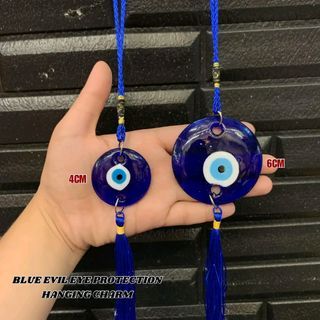 Blue evil eye protection hanging charm