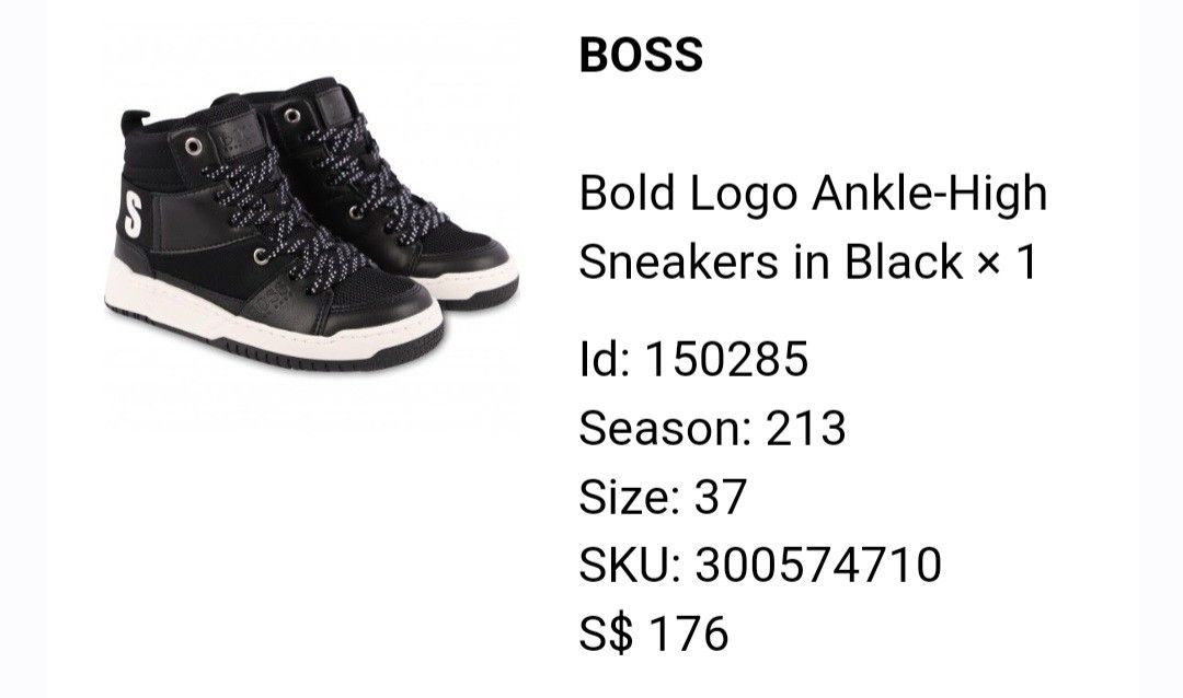Mens hugo boss high tops top