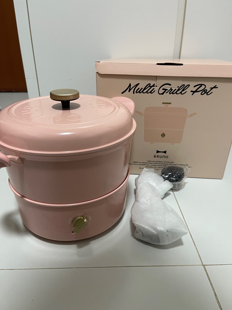 Bruno Multi Grill Pot (Lovely Pink), Furniture & Home Living