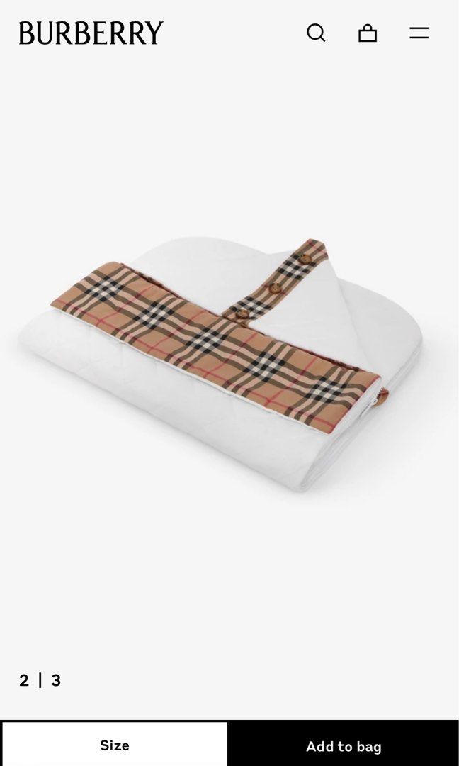 Burberry baby nest 2025