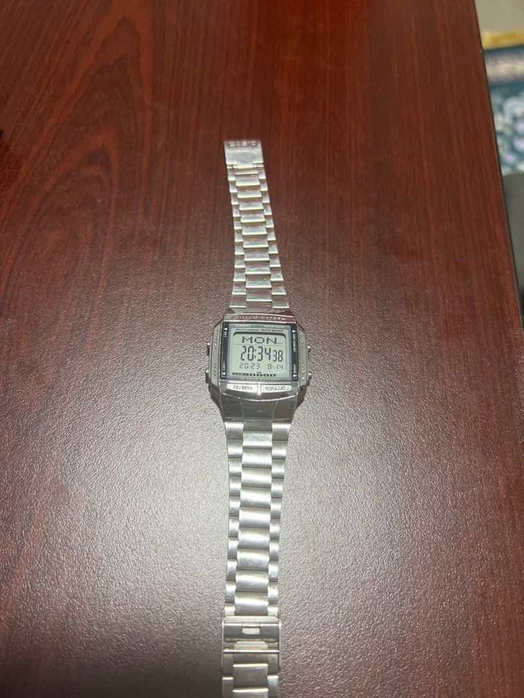 Casio digital discount metal watch