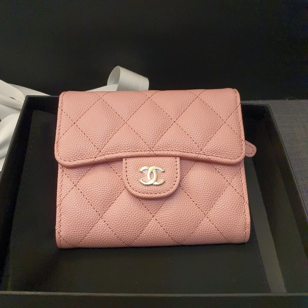 21S pink Chanel Medium Zip wallet, Luxury, Bags & Wallets on Carousell