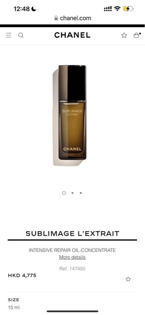 Chanel精華油SUBLIMAGE L'EXTRAIT INTENSIVE REPAIR OIL-CONCENTRATE, 美容＆化妝品,  健康及美容- 皮膚護理, 面部- 面部護理- Carousell