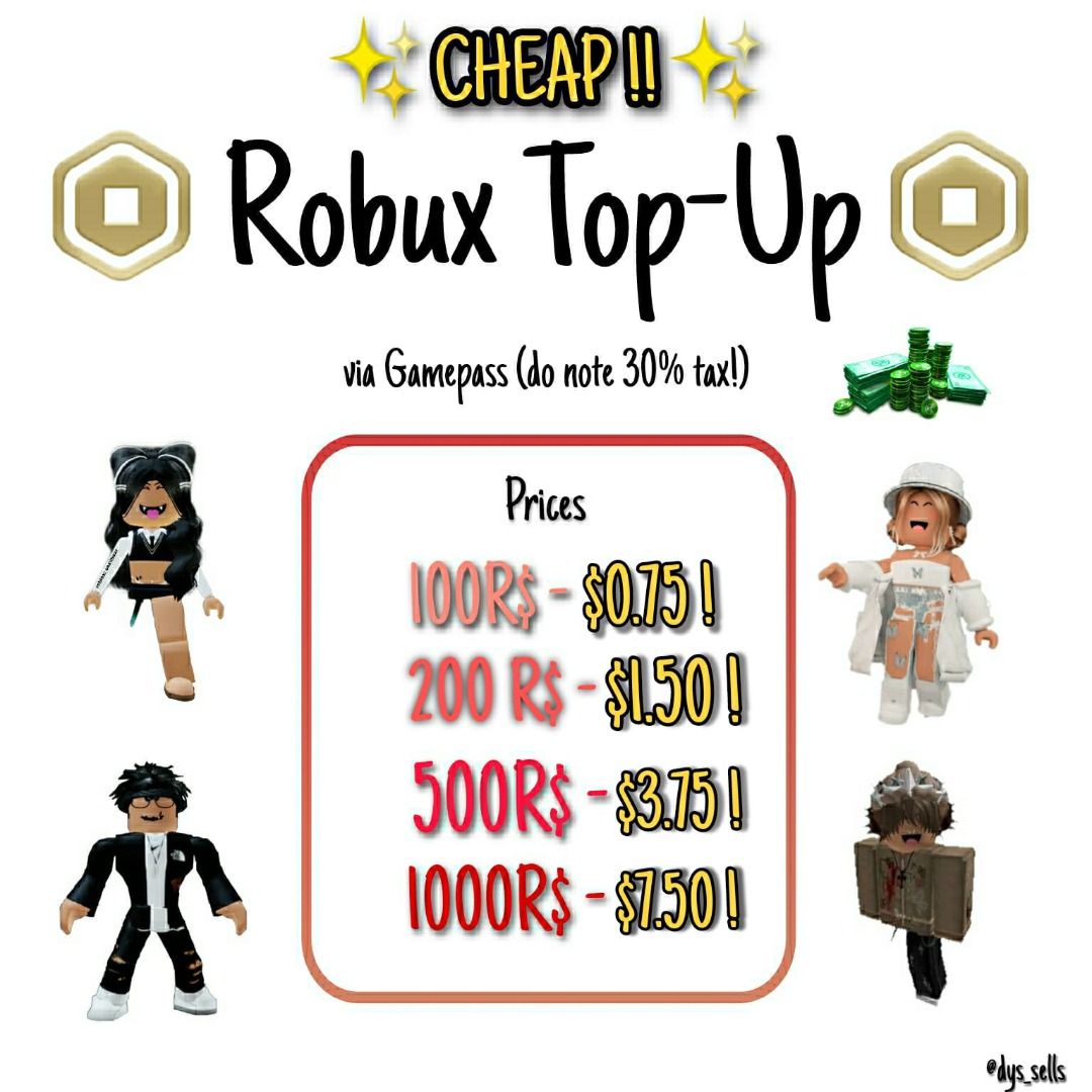 Cheap Discounted Robux  Roblox, Video Gaming, Video Games, Others on  Carousell