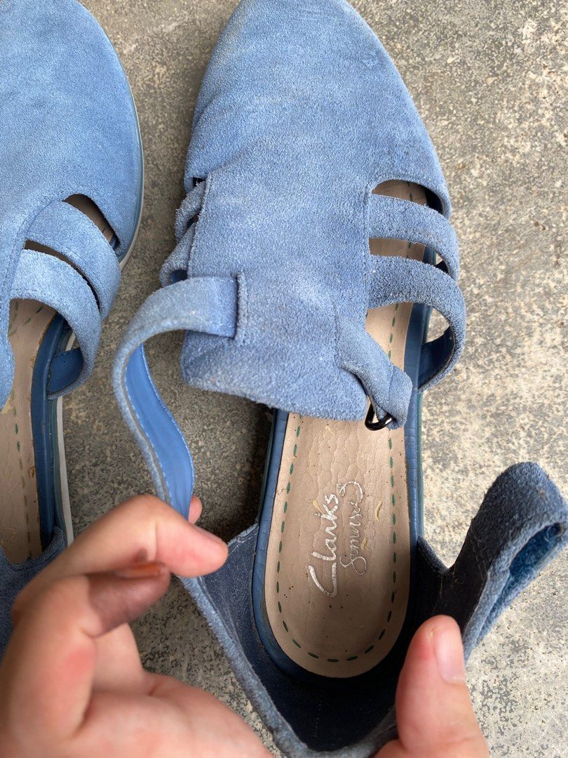 Clarks blue sandals on sale