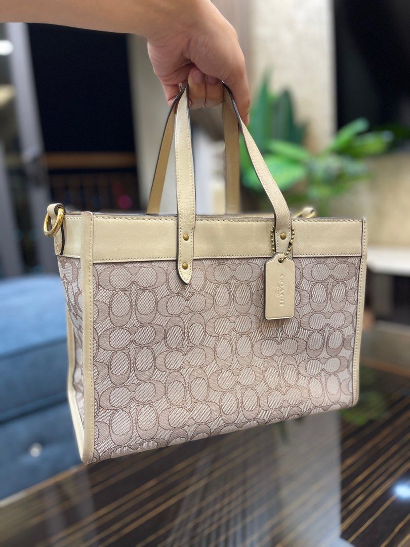 COACH FIELD TOTE 30 IN SIGNATURE JACQUARD ORIGINAL