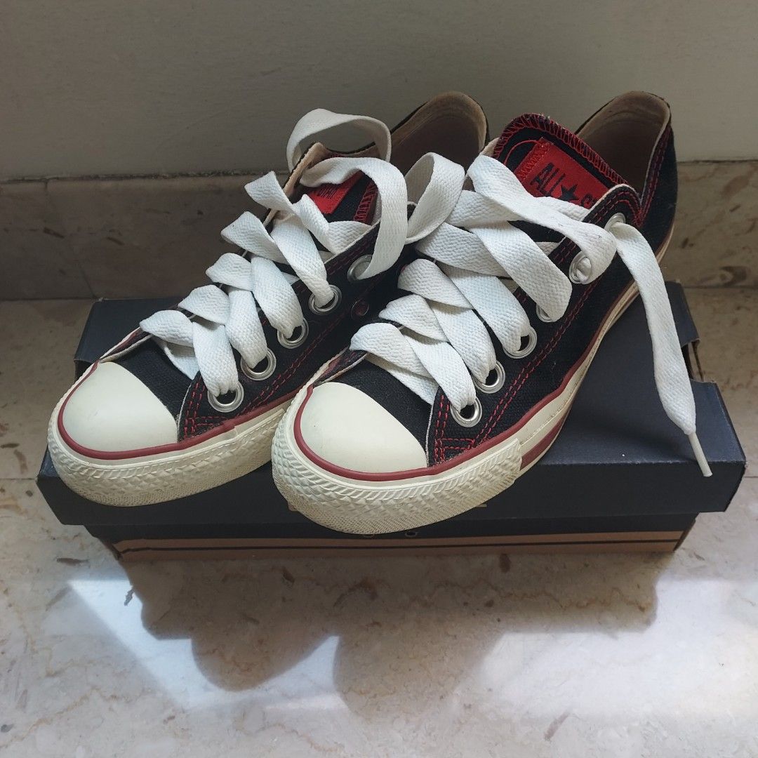 Red converse womens size 5 on sale