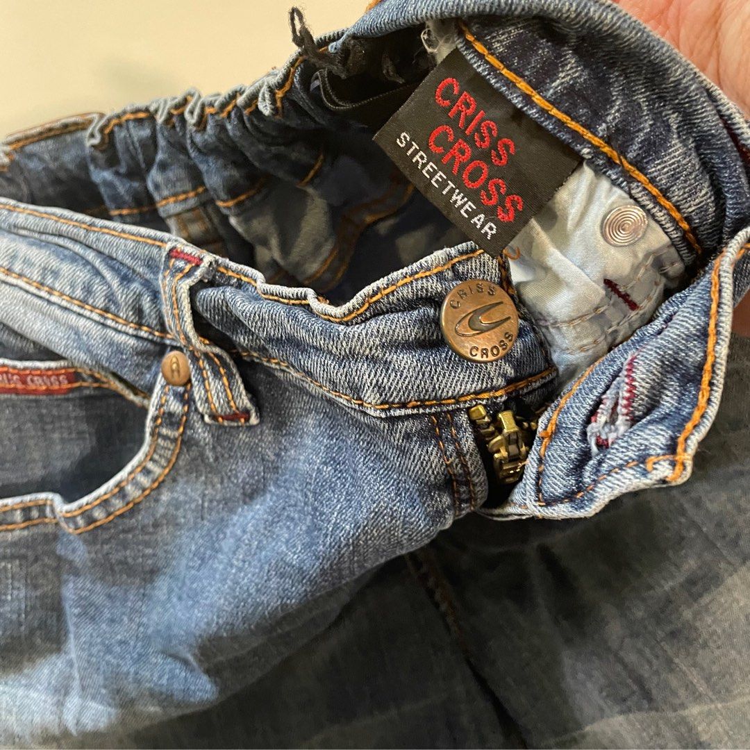 Elastic Waist Denim Pants
