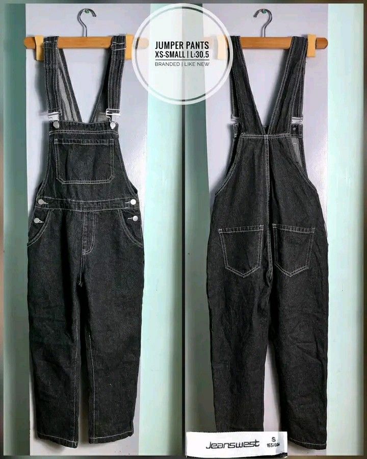 Denim Jumper Pants (Category: Jumpsuits) located in Taguig. Submitted by declutter_anon (Listing ID 1248878755, Image 1). Description: No flaws for size xs- small only Denim not too thick but not thin.