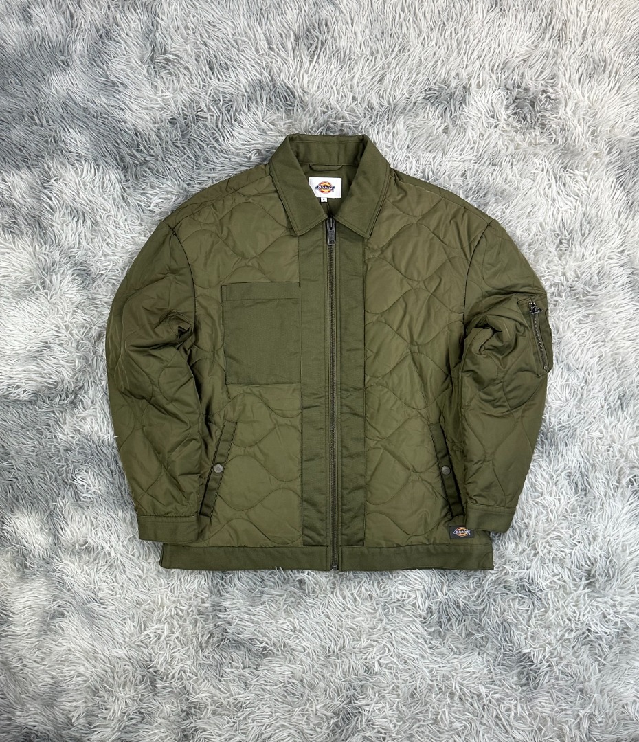 Dickies Quilted Army Green Jacket on Carousell