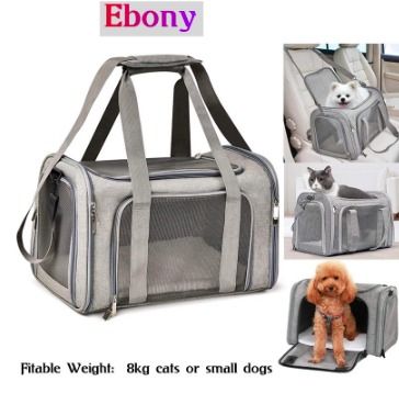 BAGLHER Pet Travel Carrier, Cat Carriers Dog Carrier for Small Medium Cats  Dogs Puppies, Airline Approved Small Dog Carrier Soft Sided, Collapsible