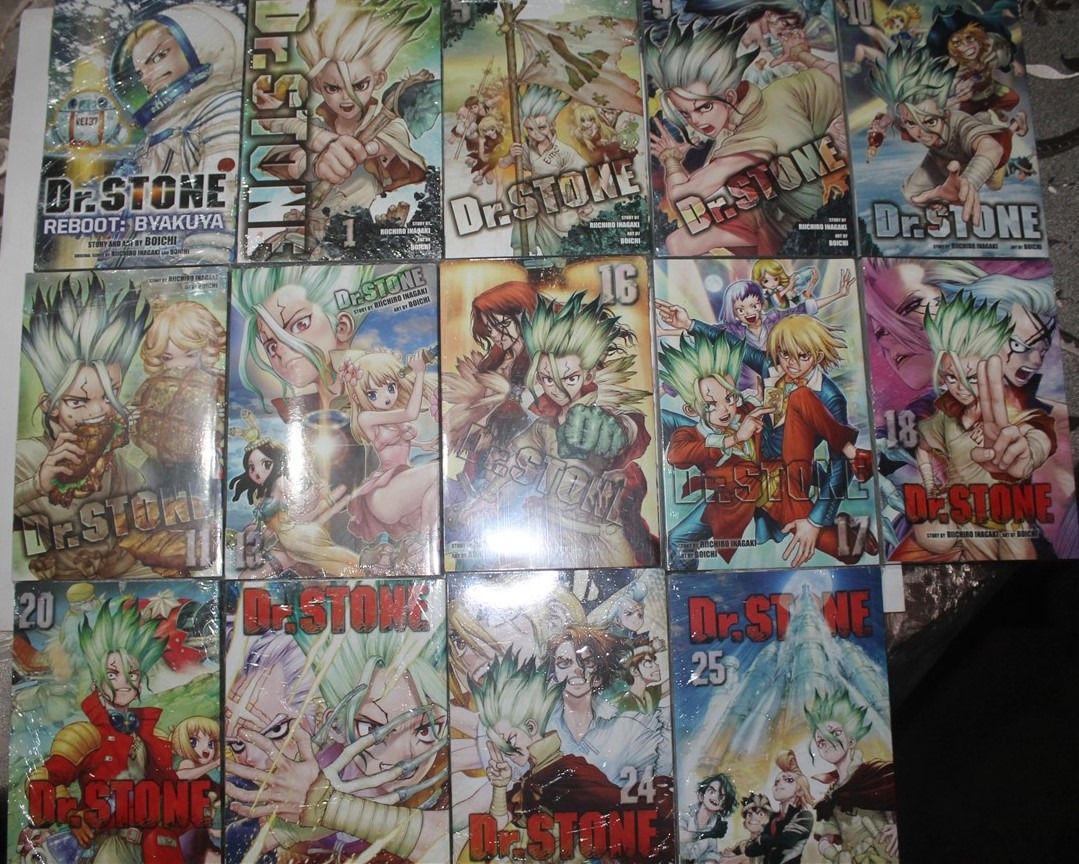 Dr Stone Manga Volumes 1,5,9,10,11,16,17,18,20,23,24,25,26 And Reboot  Byakuya (15 Volumes), Hobbies & Toys, Books & Magazines, Comics & Manga On  Carousell