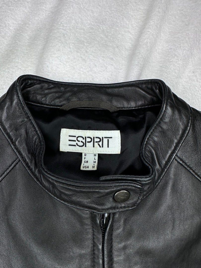 ESPRIT Biker Leather Jacket Women s Fashion Coats Jackets and Outerwear on Carousell