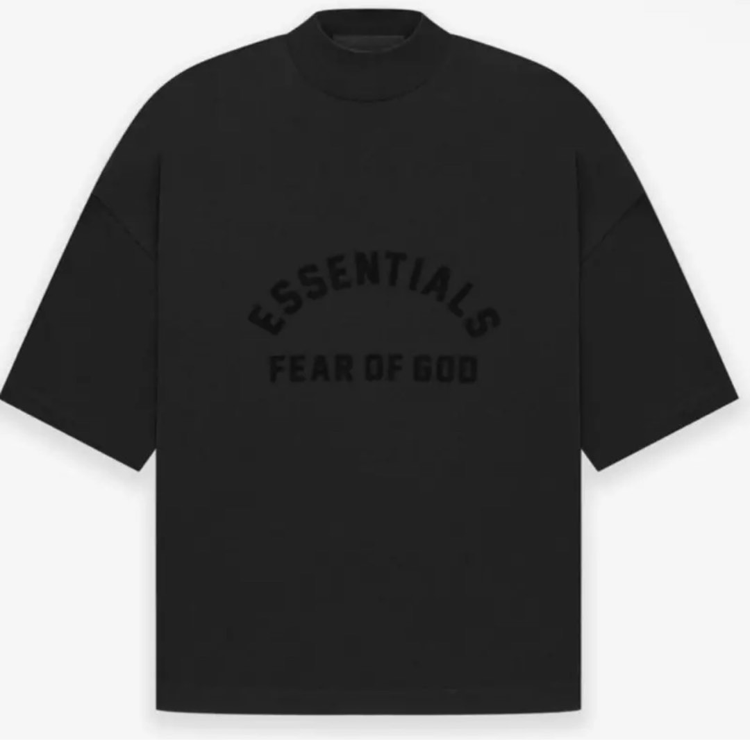 Essentials Fear of God SS23 Jet Black T-Shirt, Men's Fashion, Tops ...