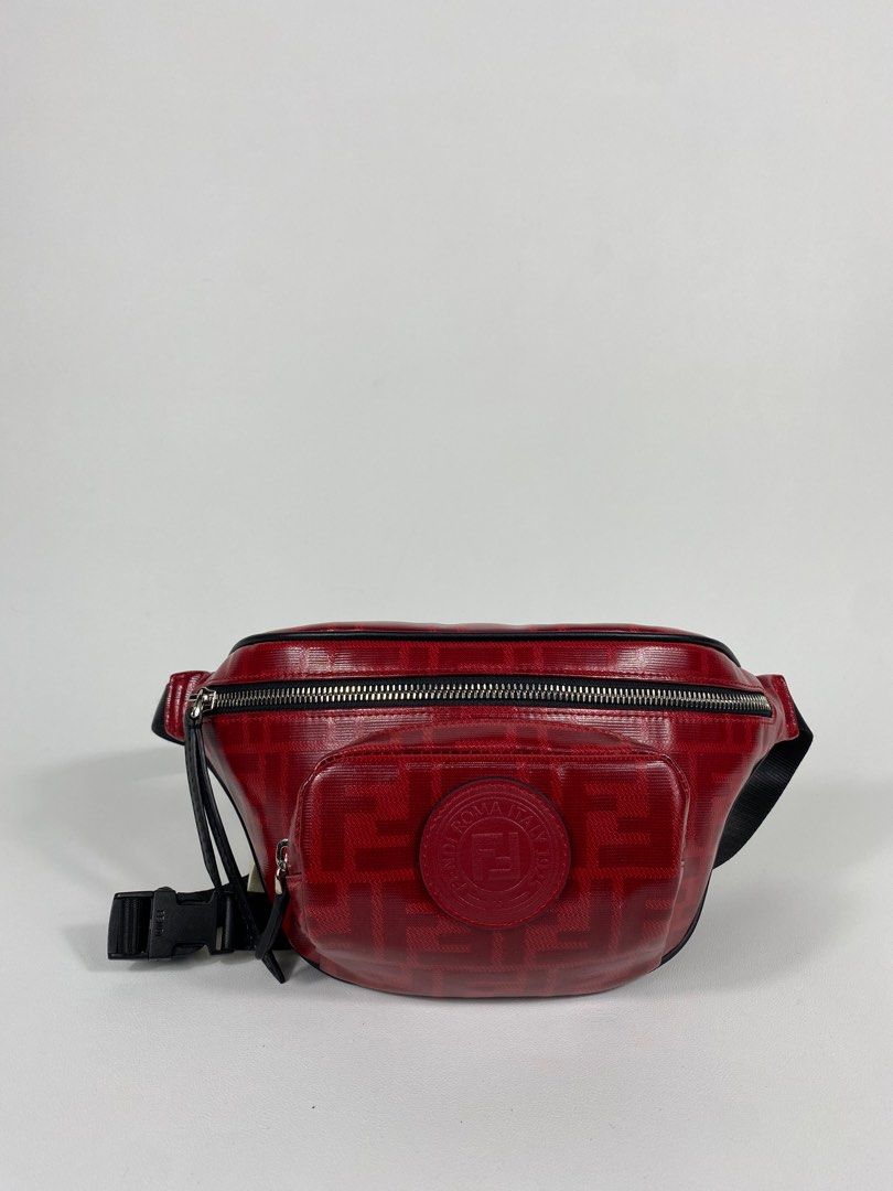 Red fendi fanny pack deals