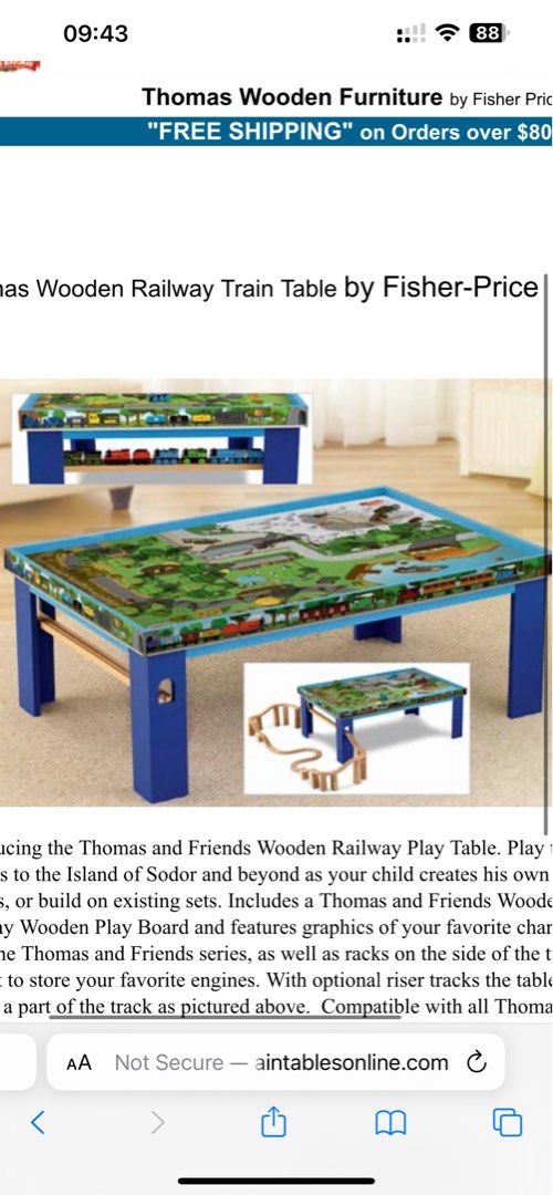 Fisher Price Thomas and Friends Wooden Table