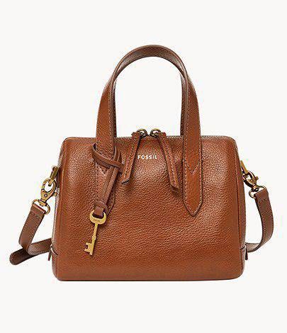 Fossil Sydney Mini Satchel in Medium Brown Women s Fashion Bags Wallets Cross body Bags on Carousell