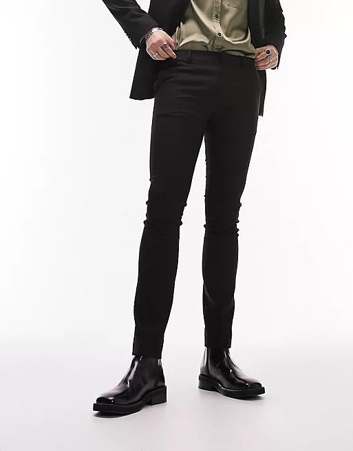 Black super on sale skinny suit