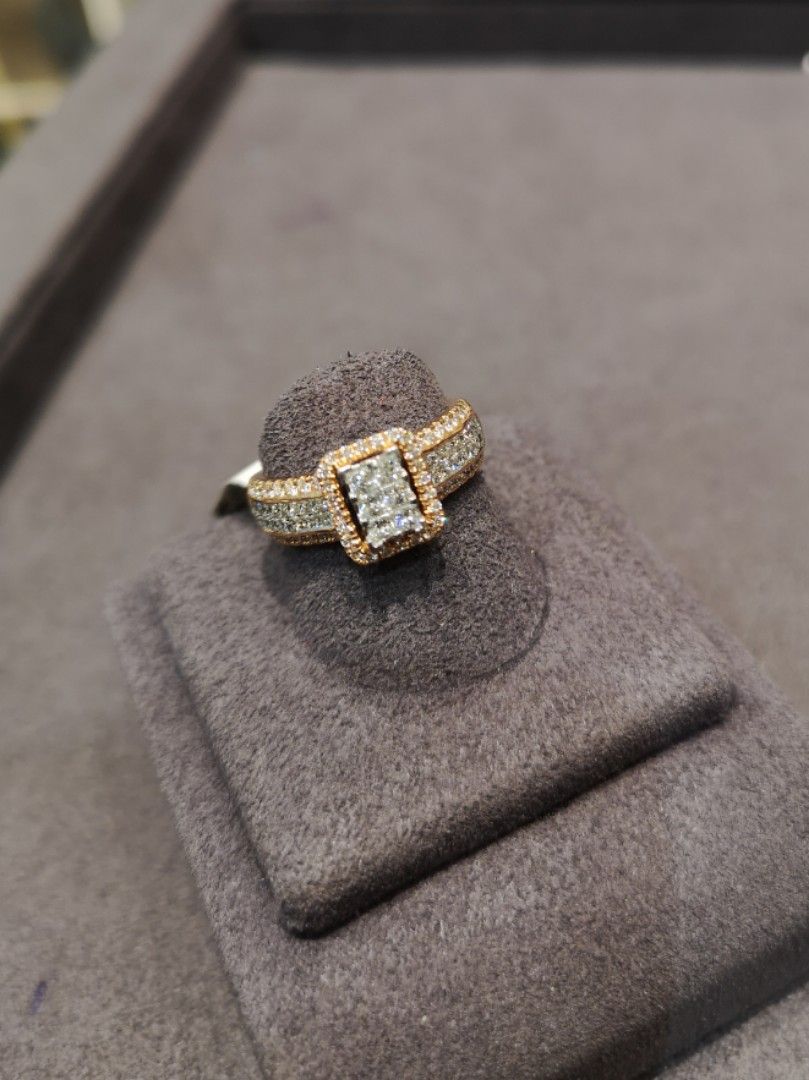 1 CARAT 6 CENTS Gold and diamond ring 1 CARAT 6 CENTS Jewellry for women 18K gold