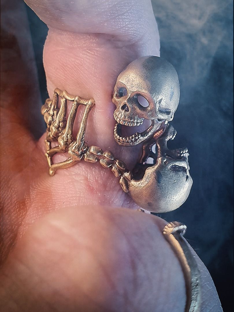 Adjustable skull new arrivals ring