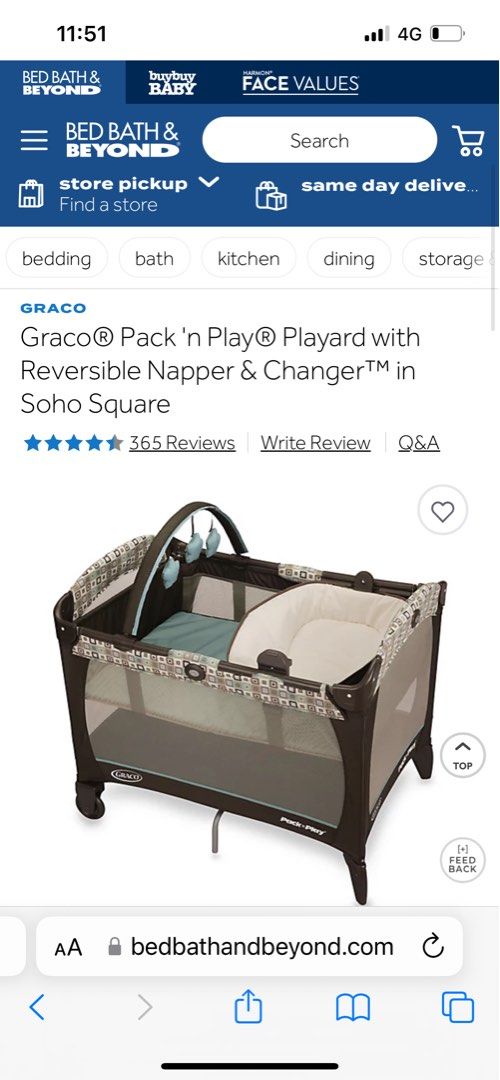 Bed bath and beyond graco deals pack n play