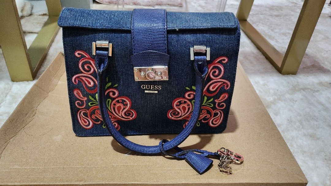 Guess denim bag sale online