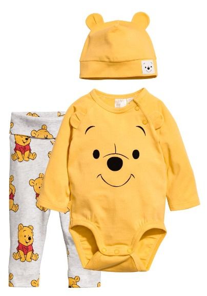 H&m winnie the pooh 3 piece set clearance